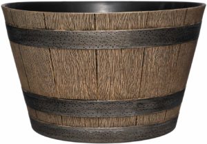 carnivorous plant whiskey barrel planter